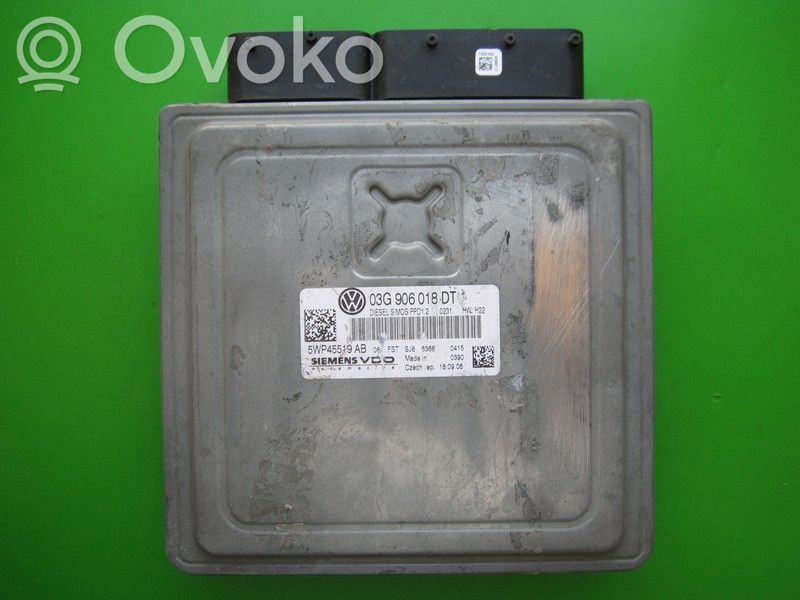 Engine control unit/module ECU   03G906018DT,5WP45519