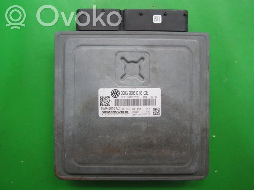 Engine control unit/module ECU   03G906018CE,5WP45610