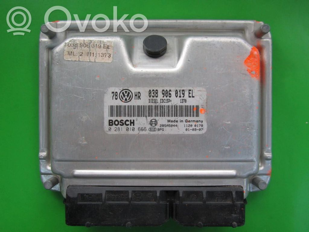 Engine control unit/module ECU   038906019EL,0281010666