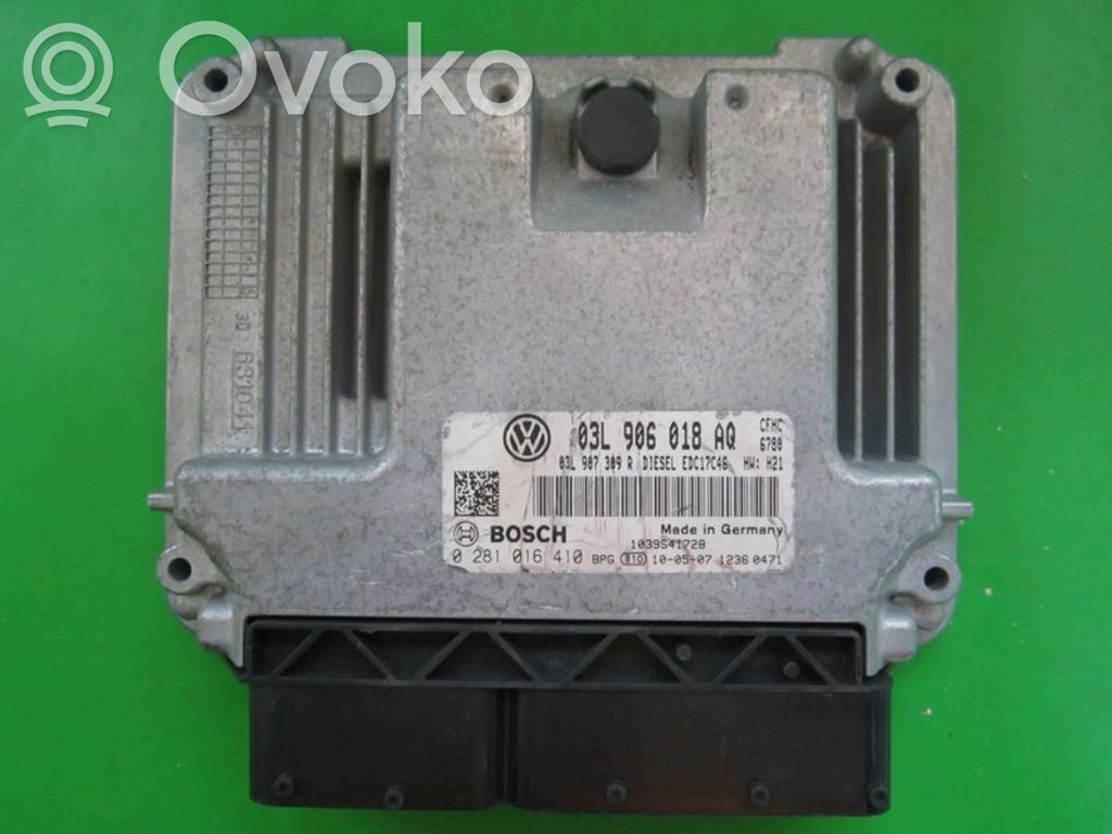 Engine control unit/module ECU   03L906018AQ,0281016410