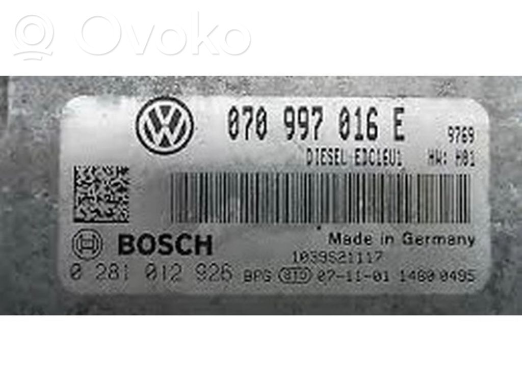 Volkswagen Touareg I Unitate control motor/modul ECU 