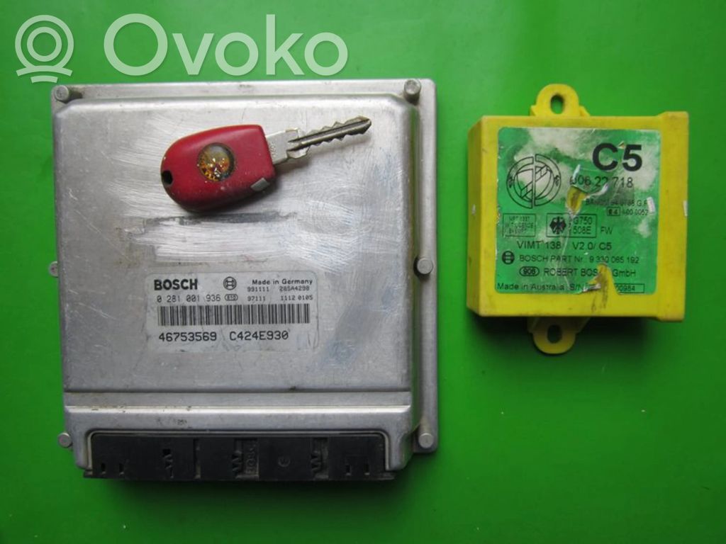 Alfa Romeo 145 - 146 Engine ECU kit and lock set 