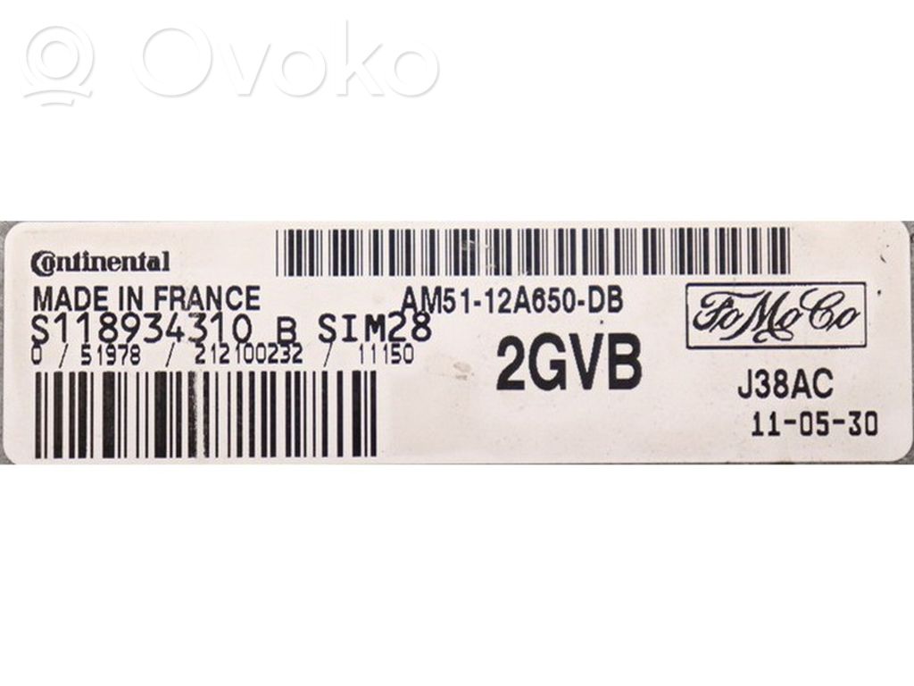 Ford Focus Unidad de control/módulo ECU del motor 