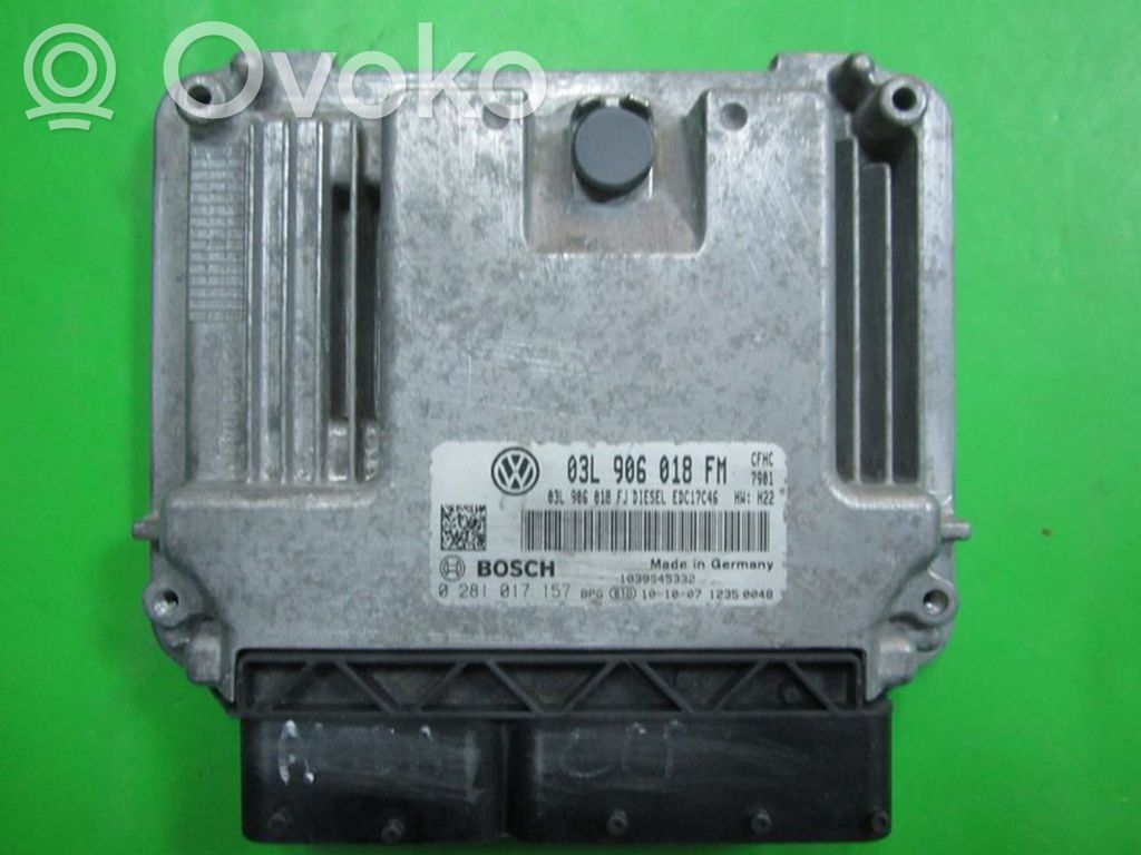 Engine control unit/module ECU   03L906018FM,0281017157