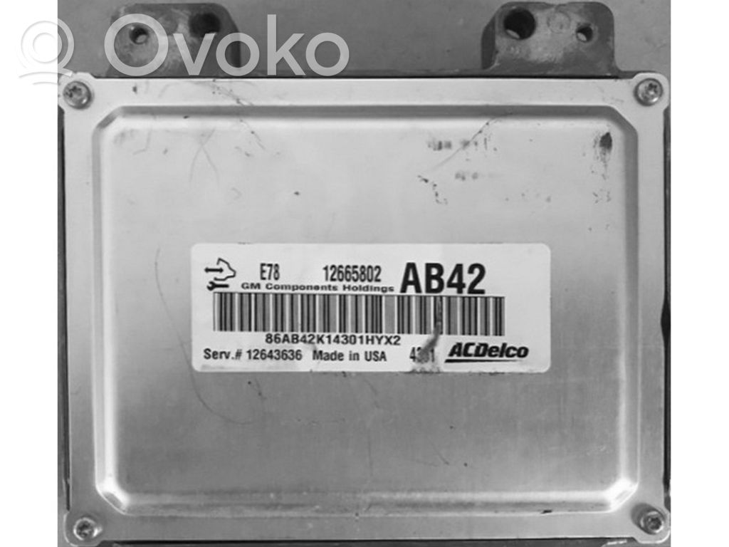 Engine control unit/module ECU   12665802,AB42