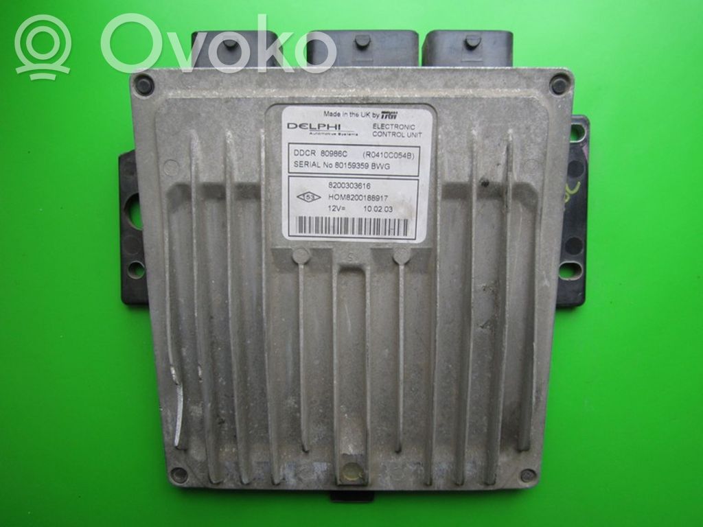 Engine control unit/module ECU   8200303616,80986C