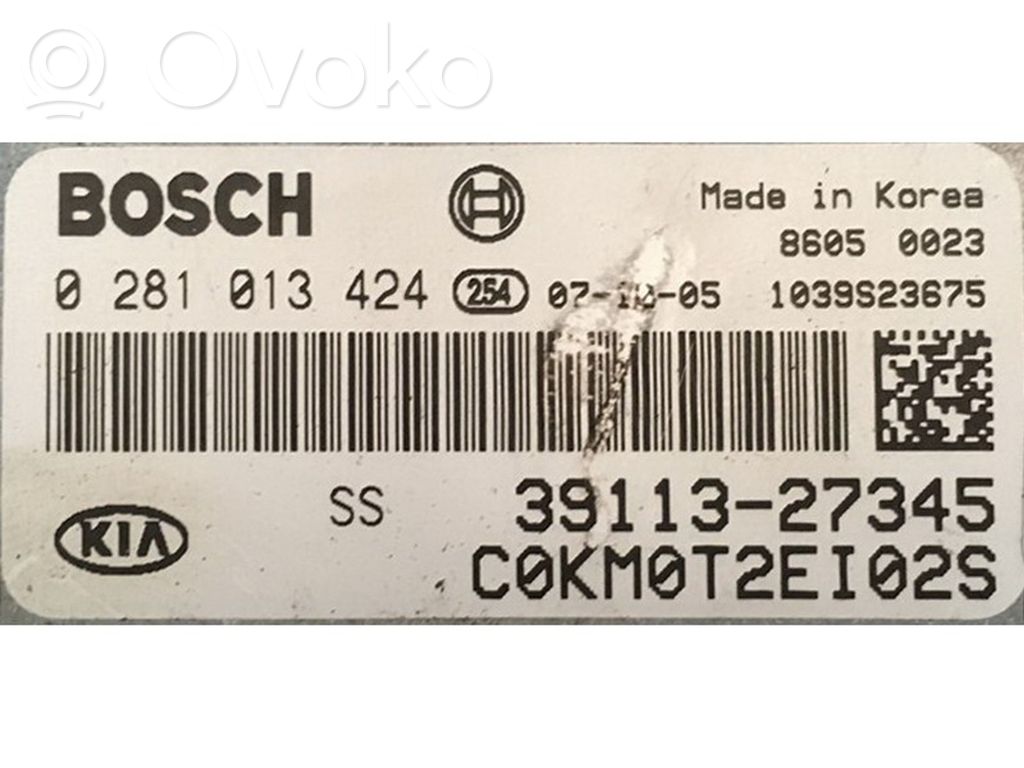 Engine control unit/module ECU   3911327345,0281013424