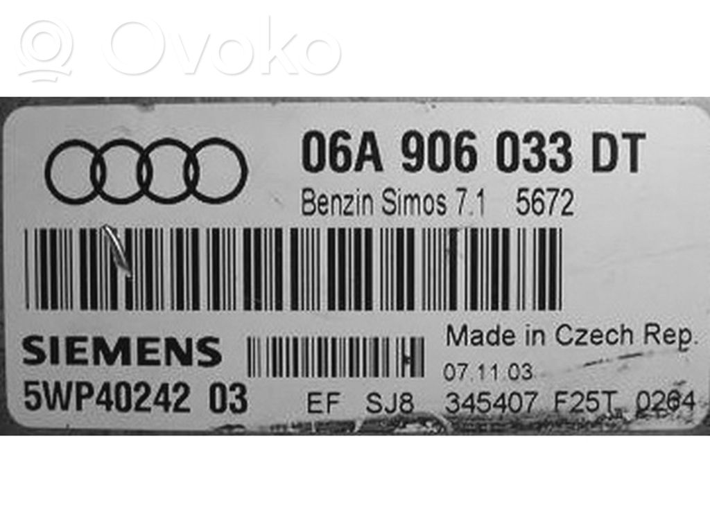 Engine control unit/module ECU   06A906033DT,5WP40242