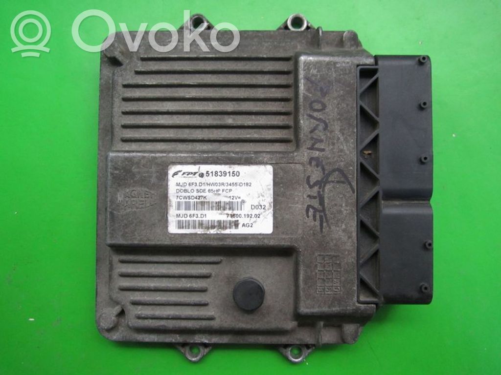 Fiat Doblo Engine control unit/module ECU 