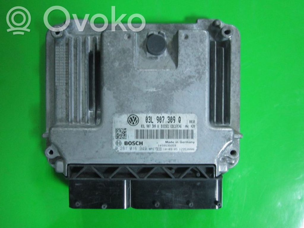 Engine control unit/module ECU   03L907309Q,0281016949