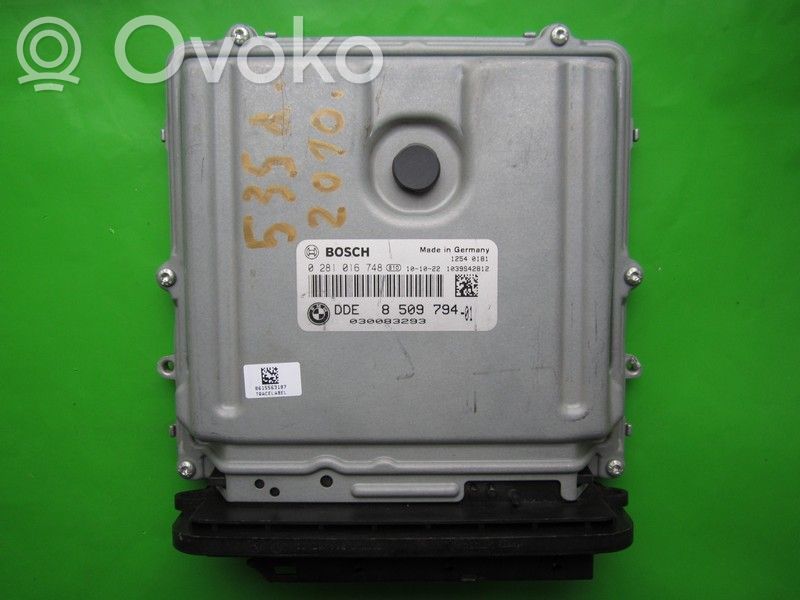 BMW 5 F10 F11 Komputer / Sterownik ECU silnika 