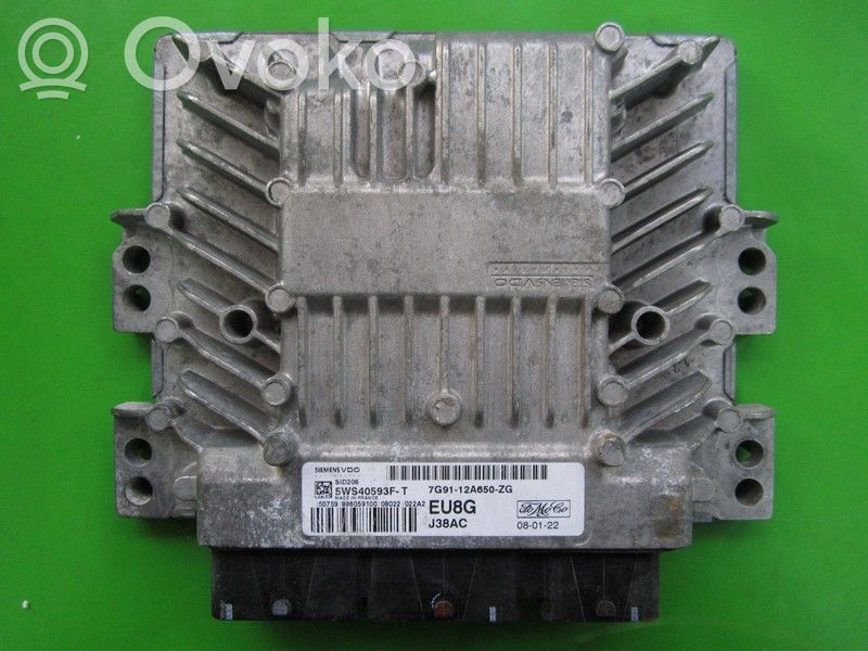 Engine control unit/module ECU   7G9112A650ZG,5WS40593FT
