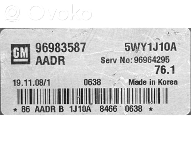 Chevrolet Cruze Komputer / Sterownik ECU silnika 