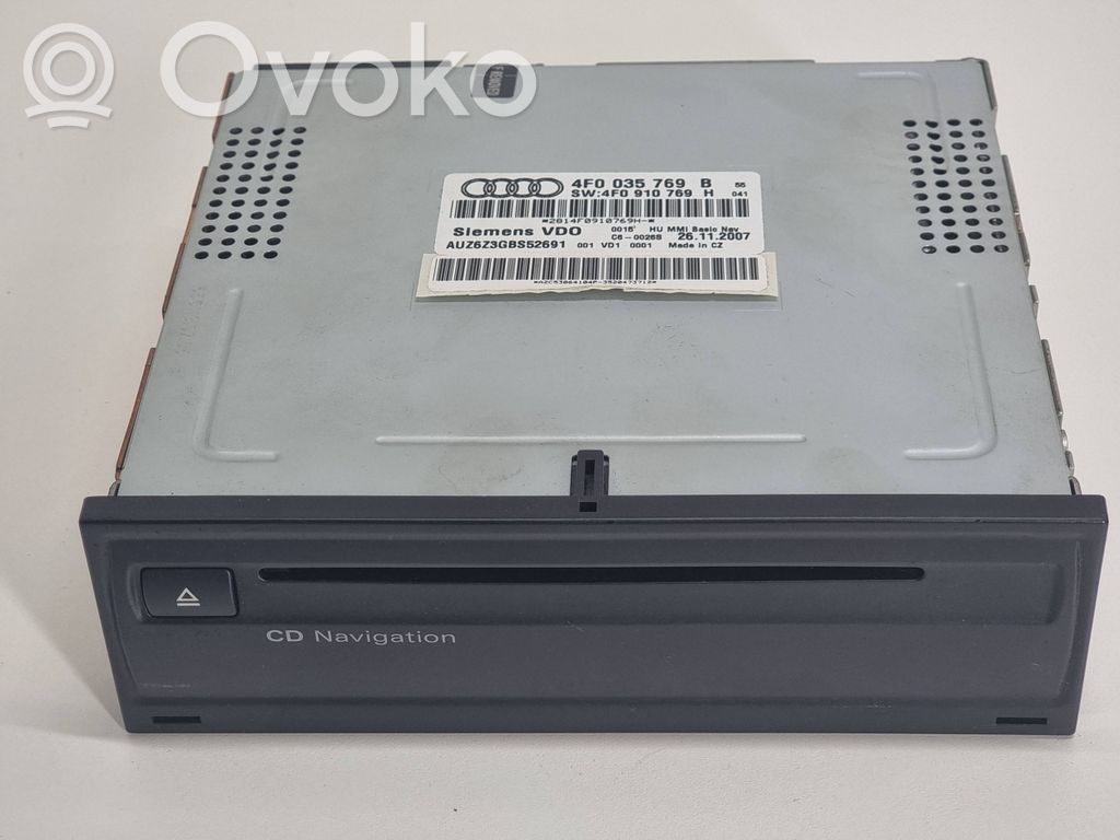 Audi A6 S6 C6 4F CD/DVD player unitate navigație 