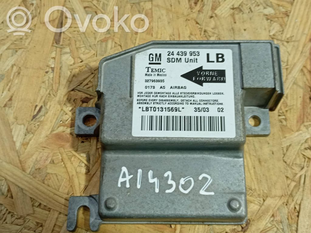 Opel Corsa C Airbag control unit/module 