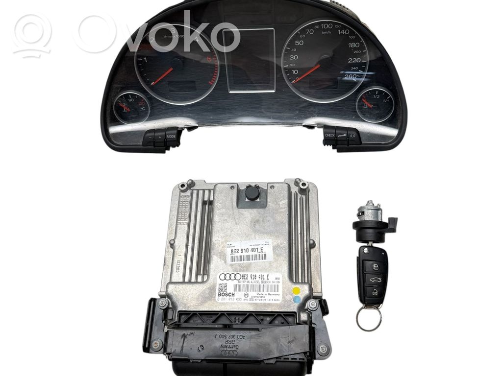 Audi A4 S4 B7 8E 8H Engine ECU kit and lock set 