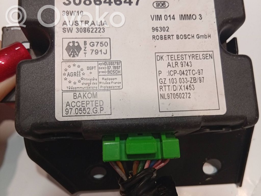 Volvo S40, V40 Imobilaizera vadības bloks 