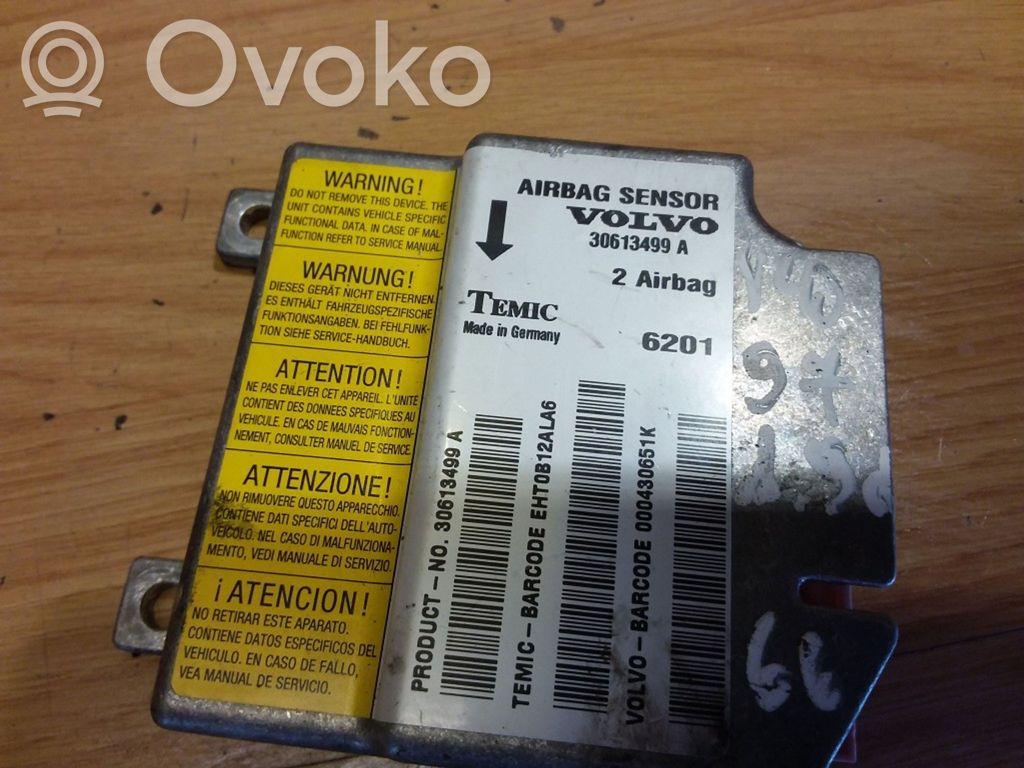Volvo S40, V40 Airbag control unit/module 