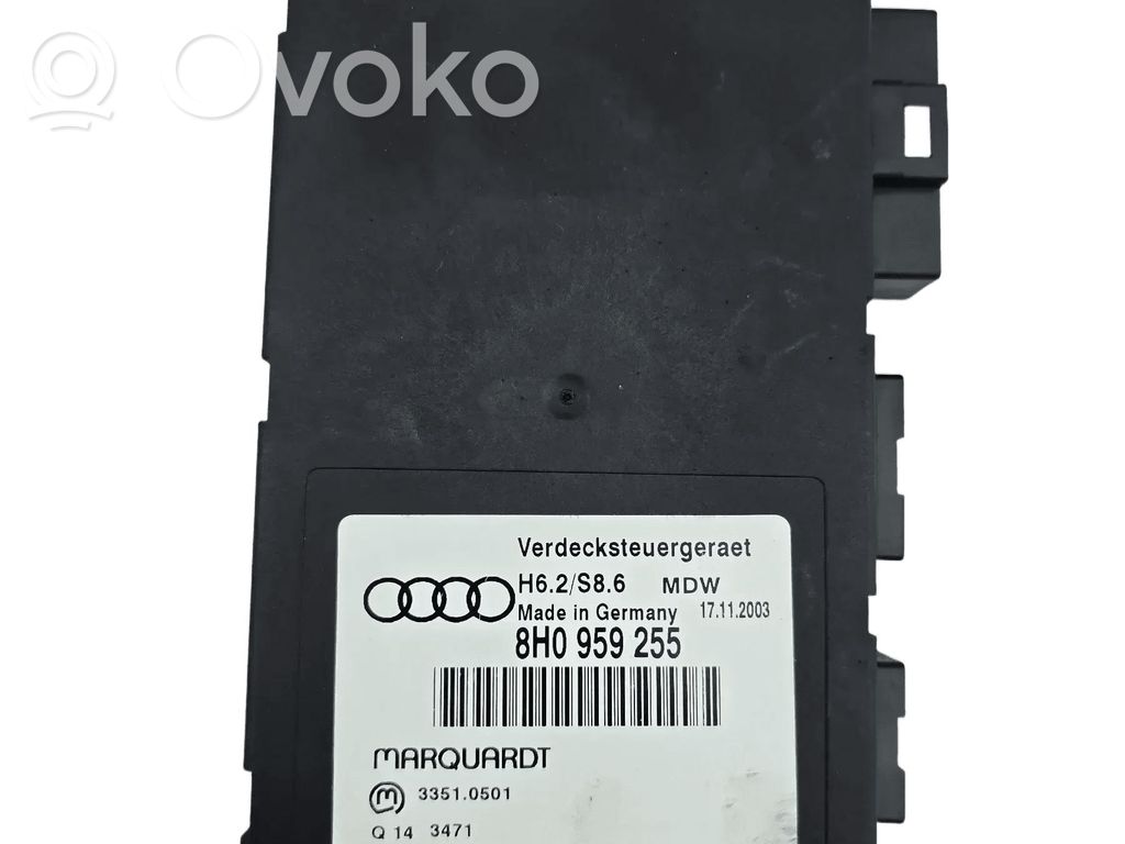 Audi A4 S4 B6 8E 8H Unité de commande, module ECU de moteur 