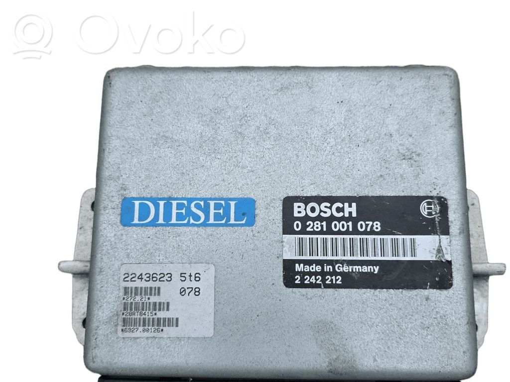 Unidad de control/módulo ECU del motor   0281001078