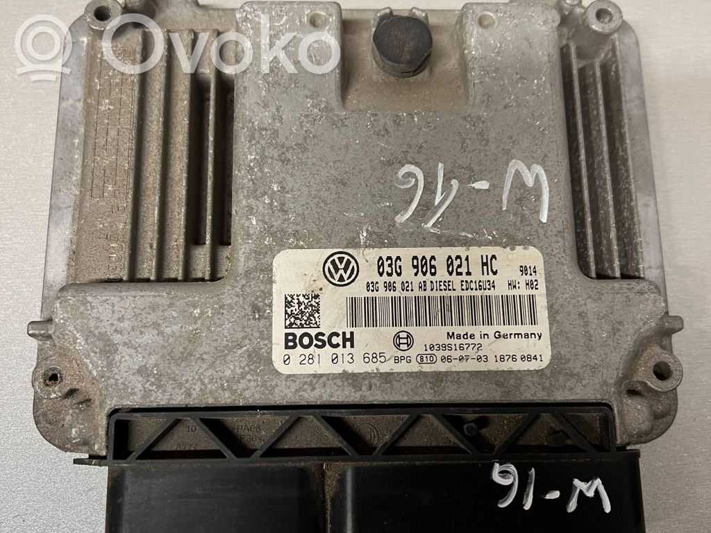 Volkswagen Golf Plus Engine control unit/module 
