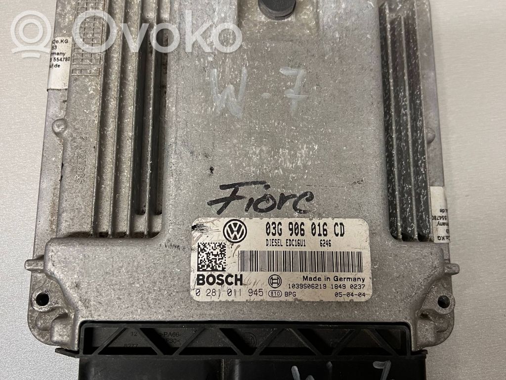 Engine control unit/module   03G906016CD,0281011945,1039S06219