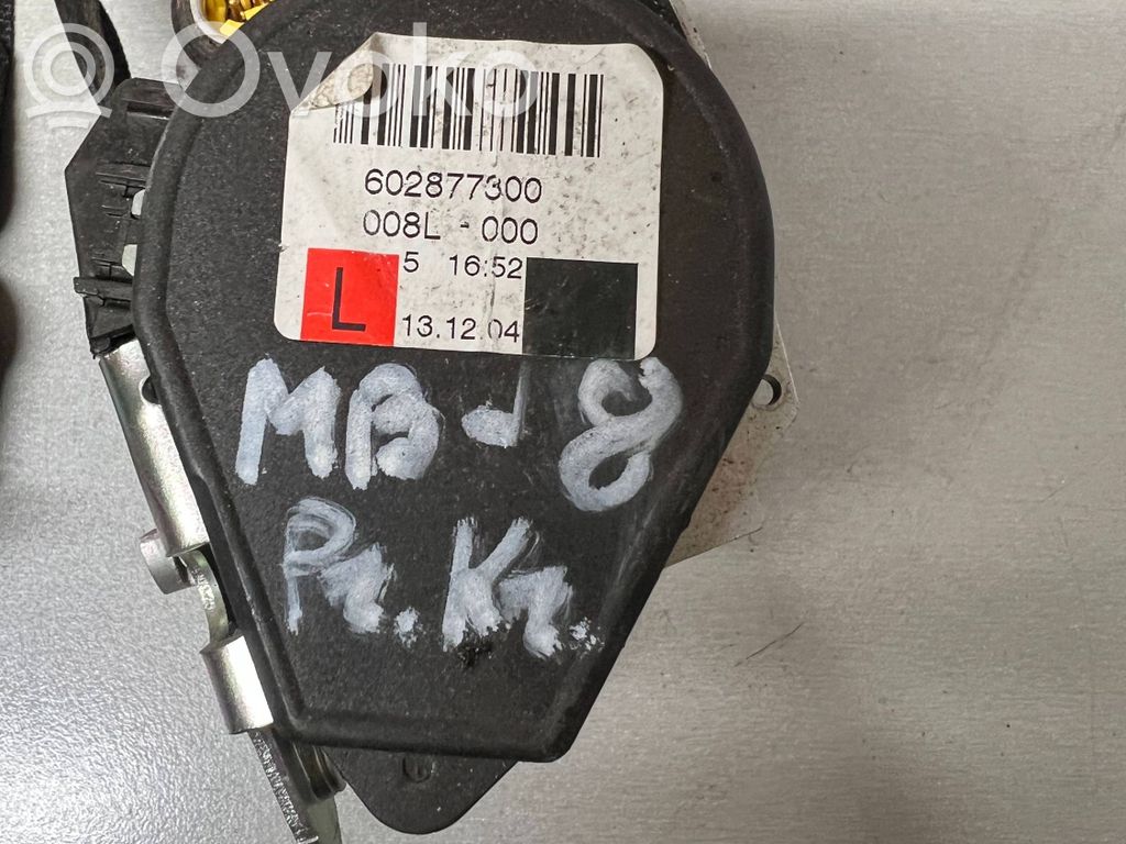 Mercedes-Benz A W169 Etuistuimen turvavyö 