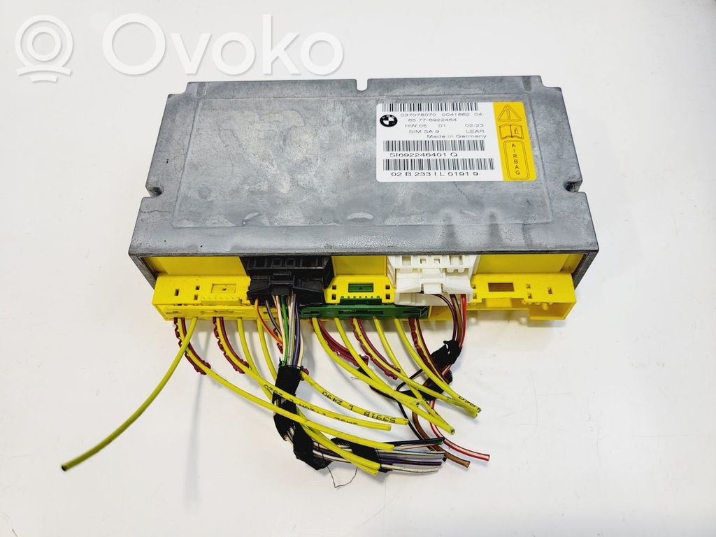 BMW 7 E65 E66 Module de contrôle airbag 