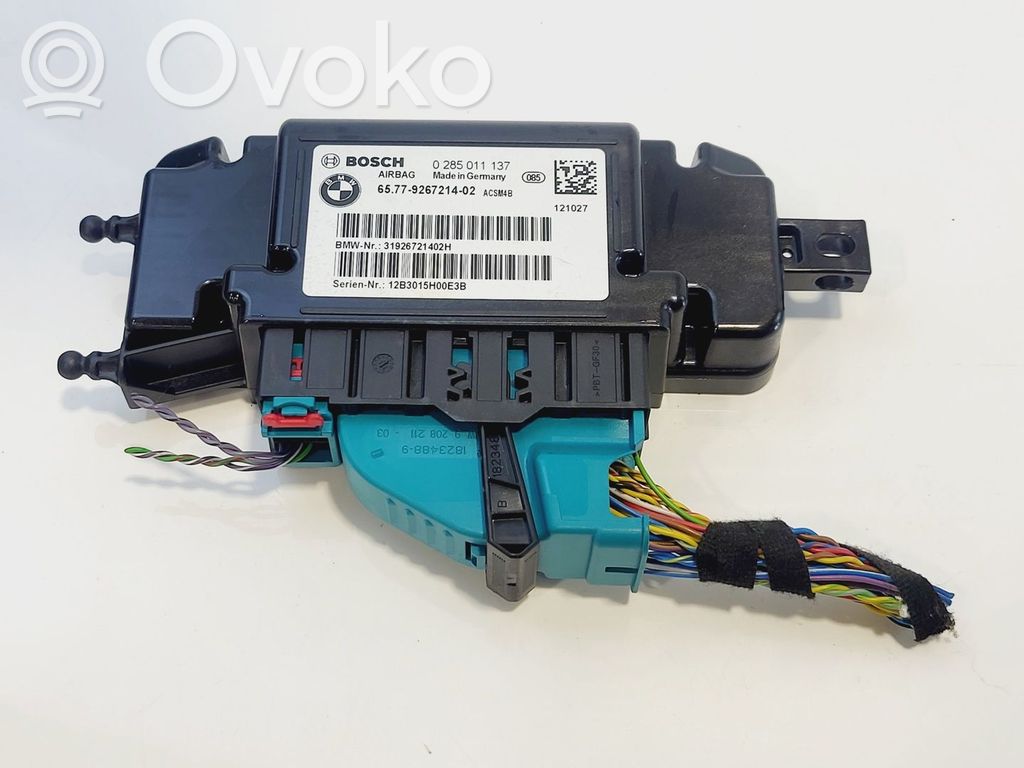 BMW 3 F30 F35 F31 Unitate/modul de comandă airbaguri 