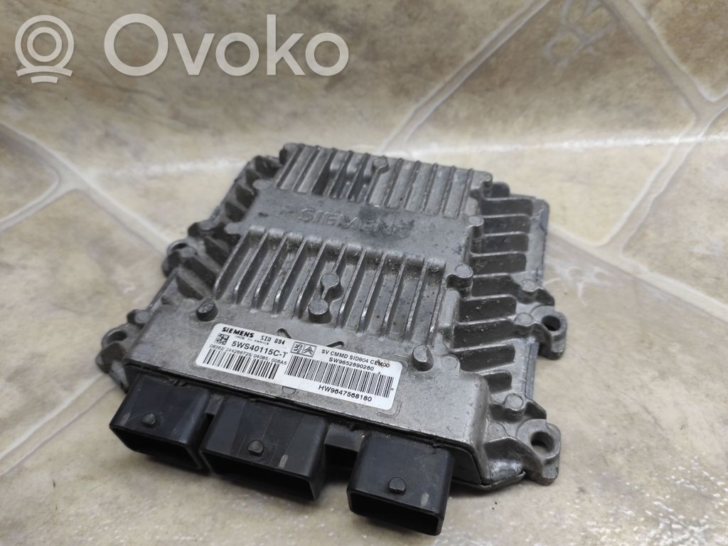 Engine control unit/module   5WS40115CT,9647568180,SW9652890280