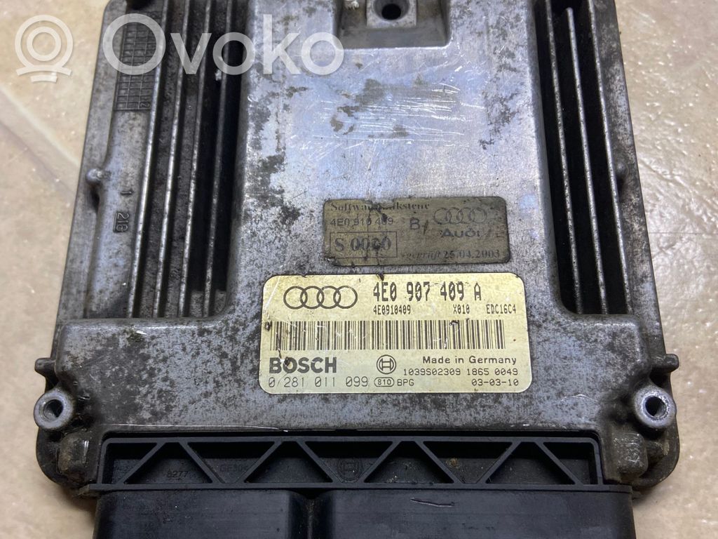 Audi A8 S8 D3 4E Engine control unit/module 