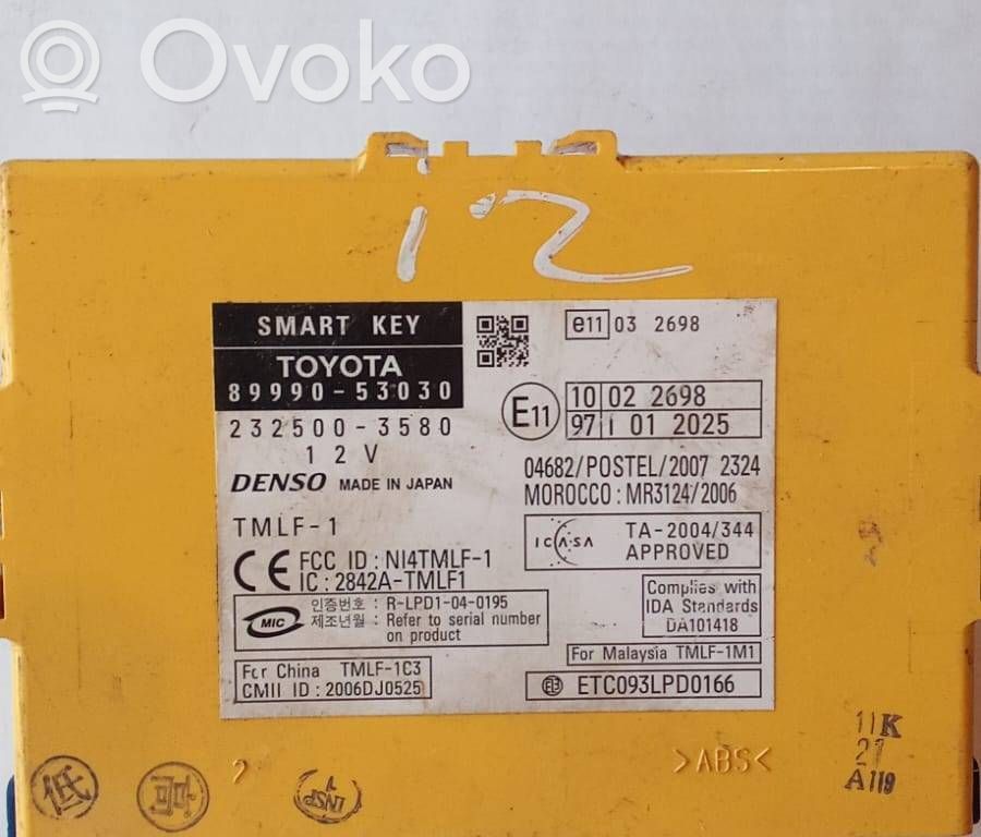 Lexus IS 220D-250-350 Moduł / Sterownik systemu uruchamiania bezkluczykowego 