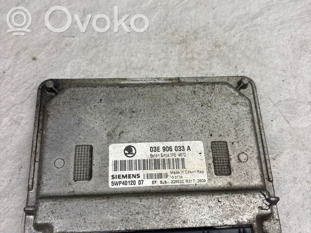 Skoda Fabia Mk1 (6Y) Unitate/modul de control motor 