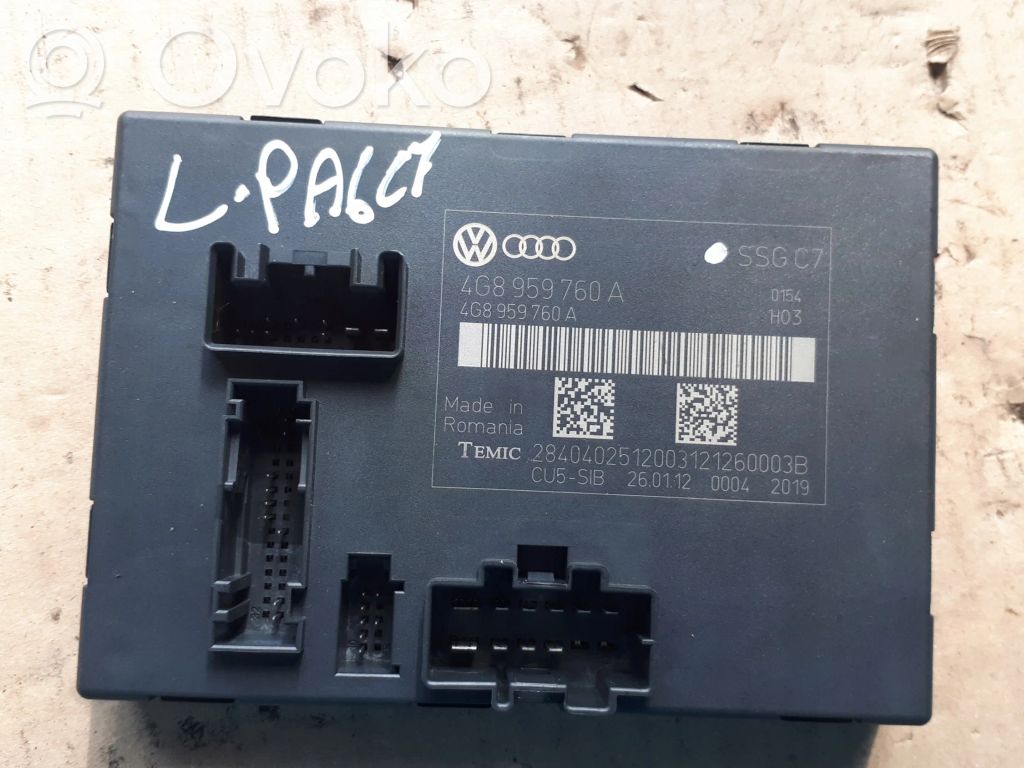 Module de commande de siège   4G8959760A