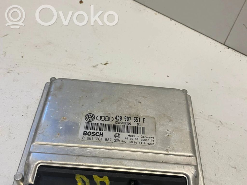 Engine control unit/module   4D0907551F,26SA5174,0261204687