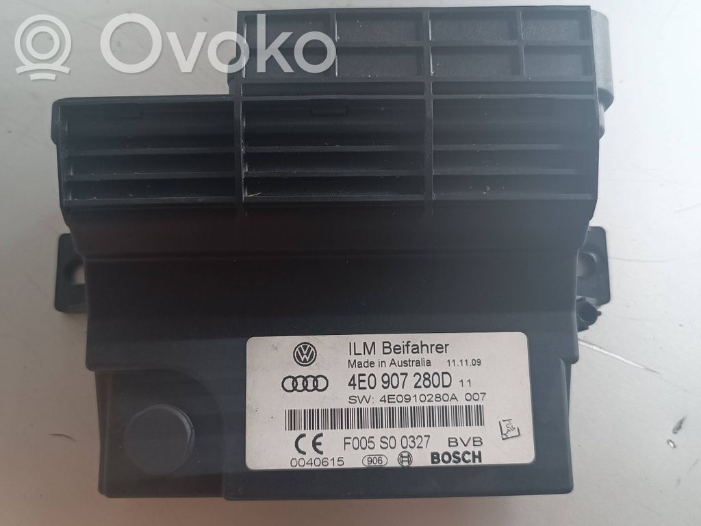Barošanas vadības bloks   4E0907280D,4E0910280A,F005S00327