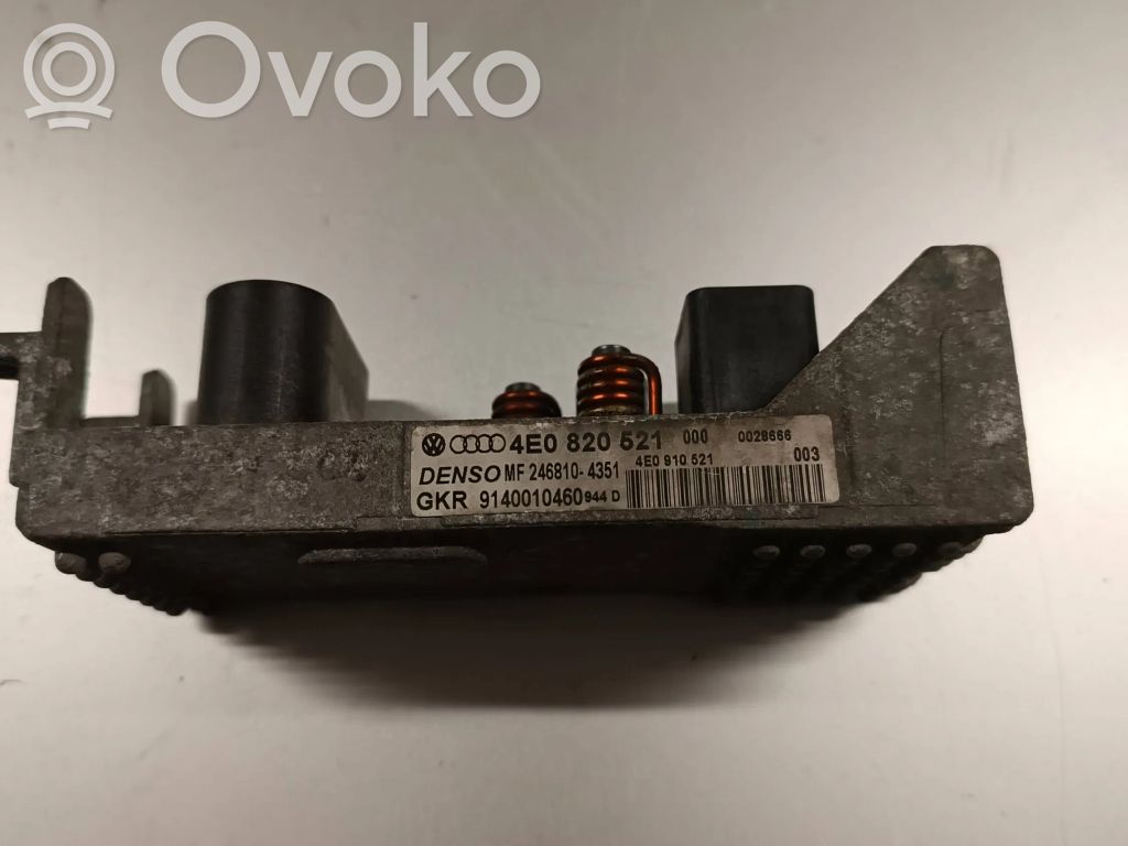 Audi A8 S8 D3 4E Lämpöpuhaltimen moottorin vastus 