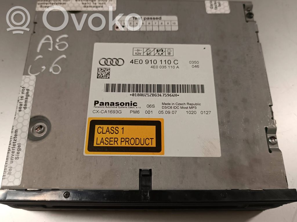 Audi A6 S6 C6 4F Zmieniarka płyt CD/DVD 