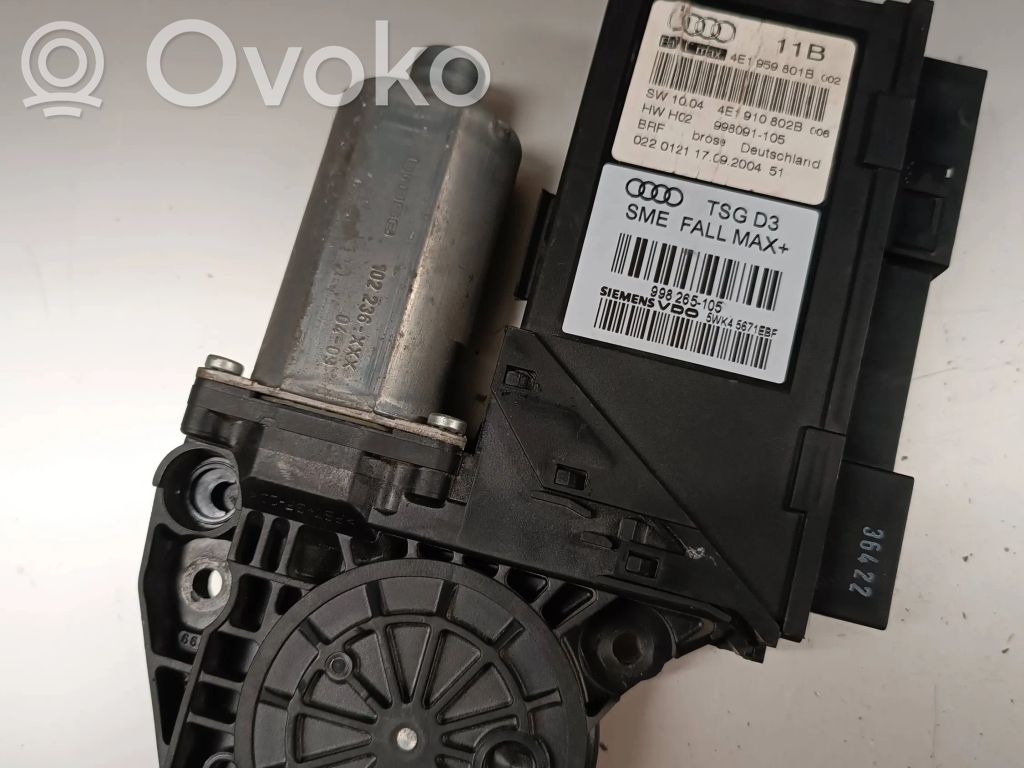 Audi A8 S8 D3 4E Front door window regulator motor 