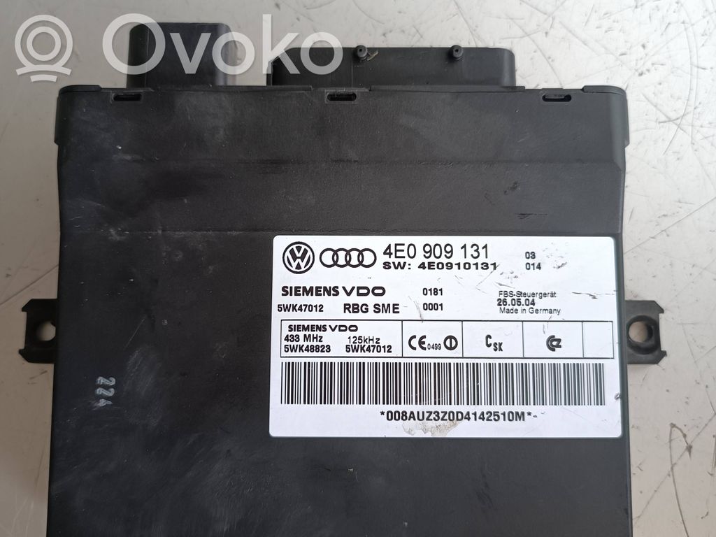 Audi A8 S8 D3 4E Comfort/convenience module 