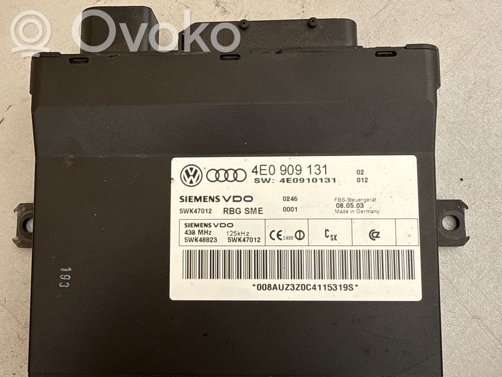 Audi A8 S8 D3 4E Module confort 