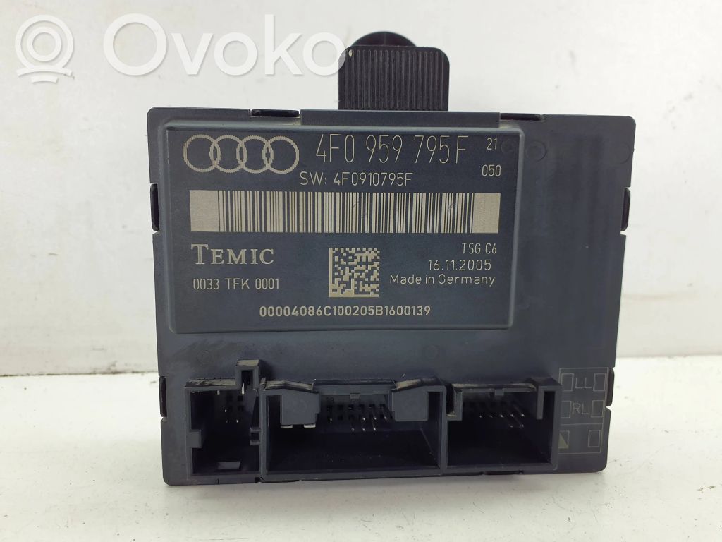 Audi A6 S6 C6 4F Door control unit/module 