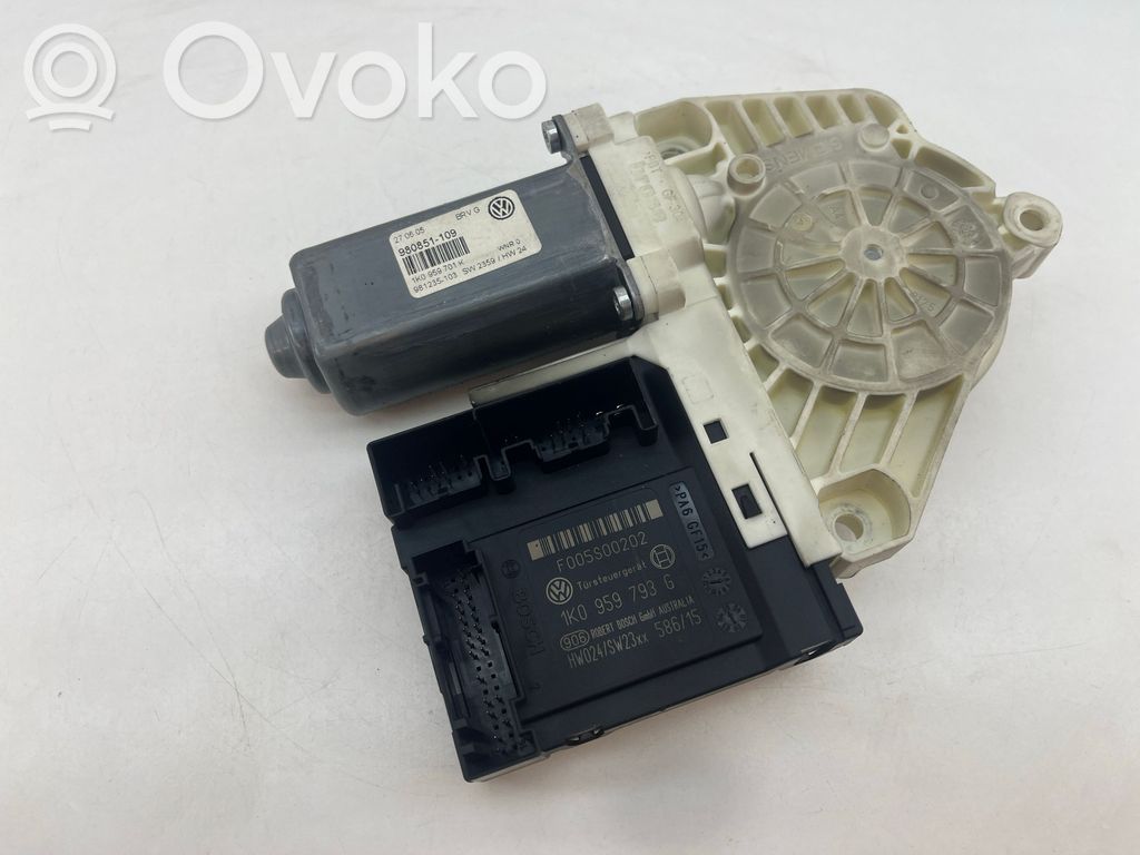 Silnik regulatora szyby drzwi przednich   1K0959793G,F005S00202