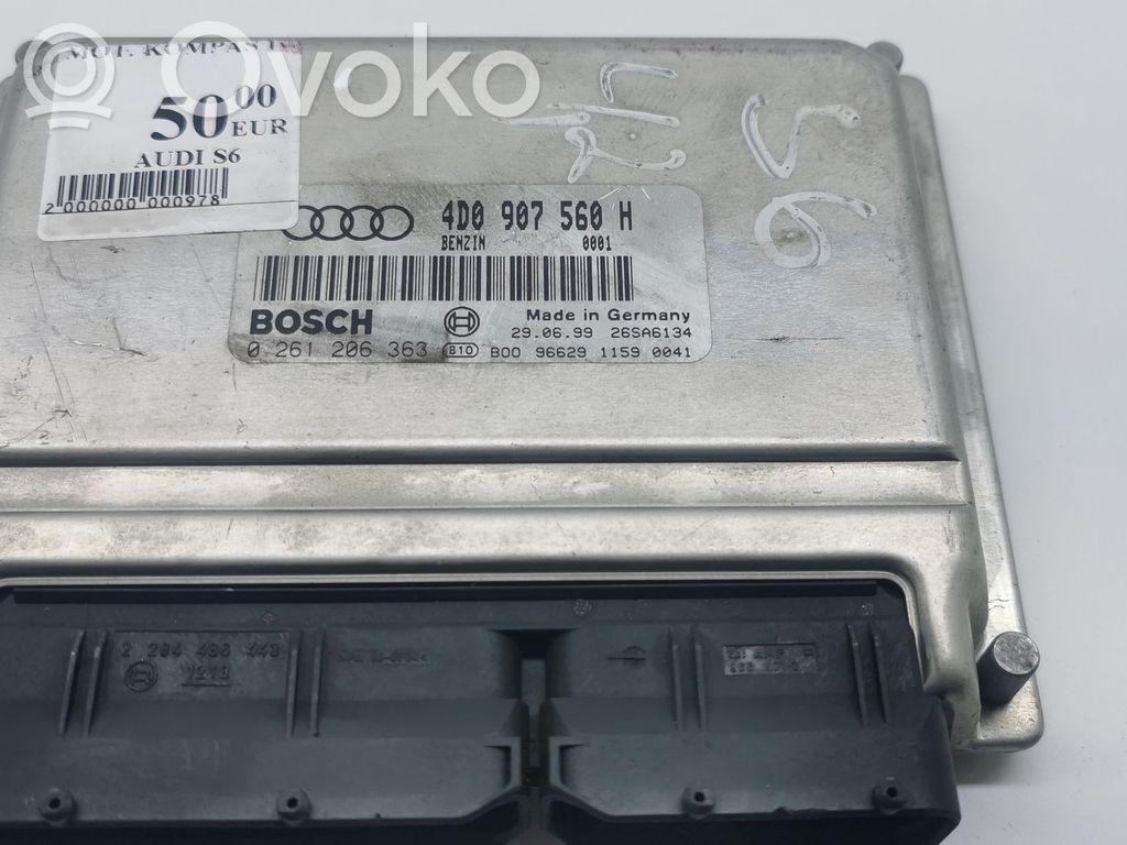Engine control unit/module   4D0907560H,0261206363