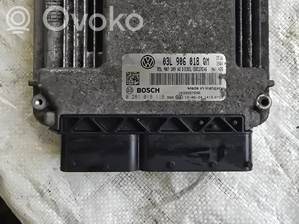 Engine control unit/module   03L907309AG,03L906018QM,0281019118