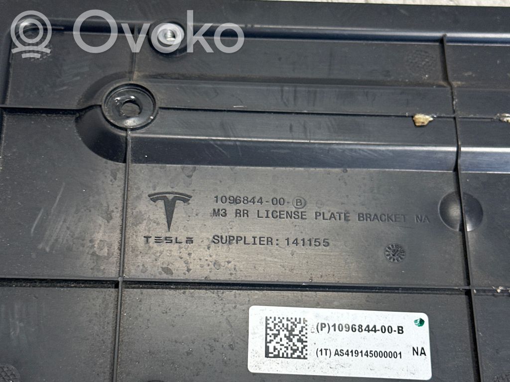 Tesla Model 3 Cornice porta targa 