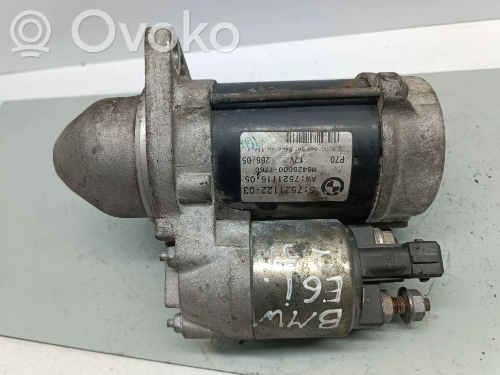 Motor de arranque   7521122,7521116,MS4280001760,12417521122,12417521123,12417526236,7521116,7526236