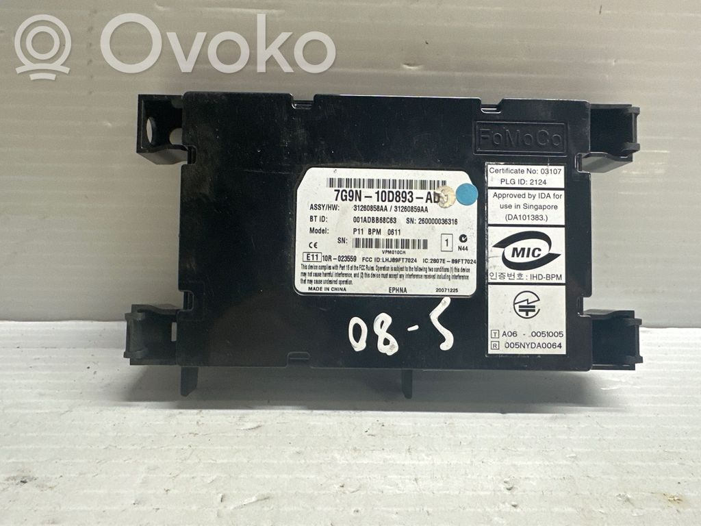 Unidad de control/módulo de bluetooth   7G9N10D893AD,31260859AA,31260858AA,001AABB68C63