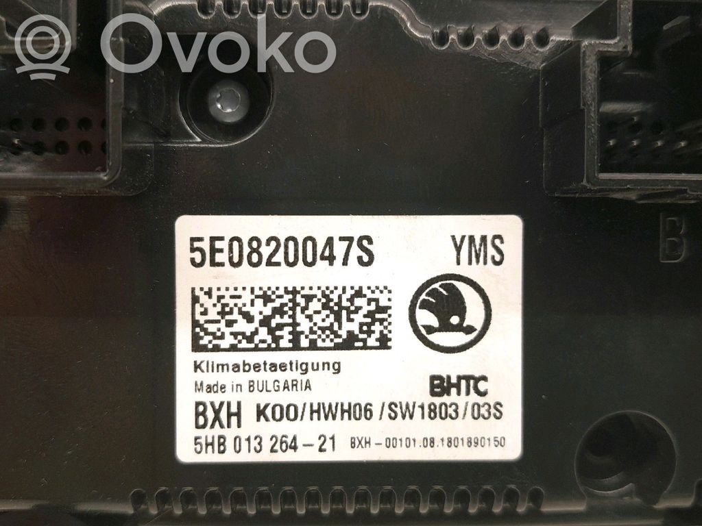 Skoda Octavia Mk3 (5E) Centralina aria condizionata/riscaldamento
