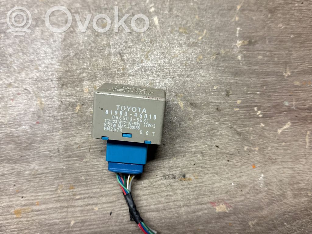 Toyota Auris 150 Relé de la luz de advertencia 